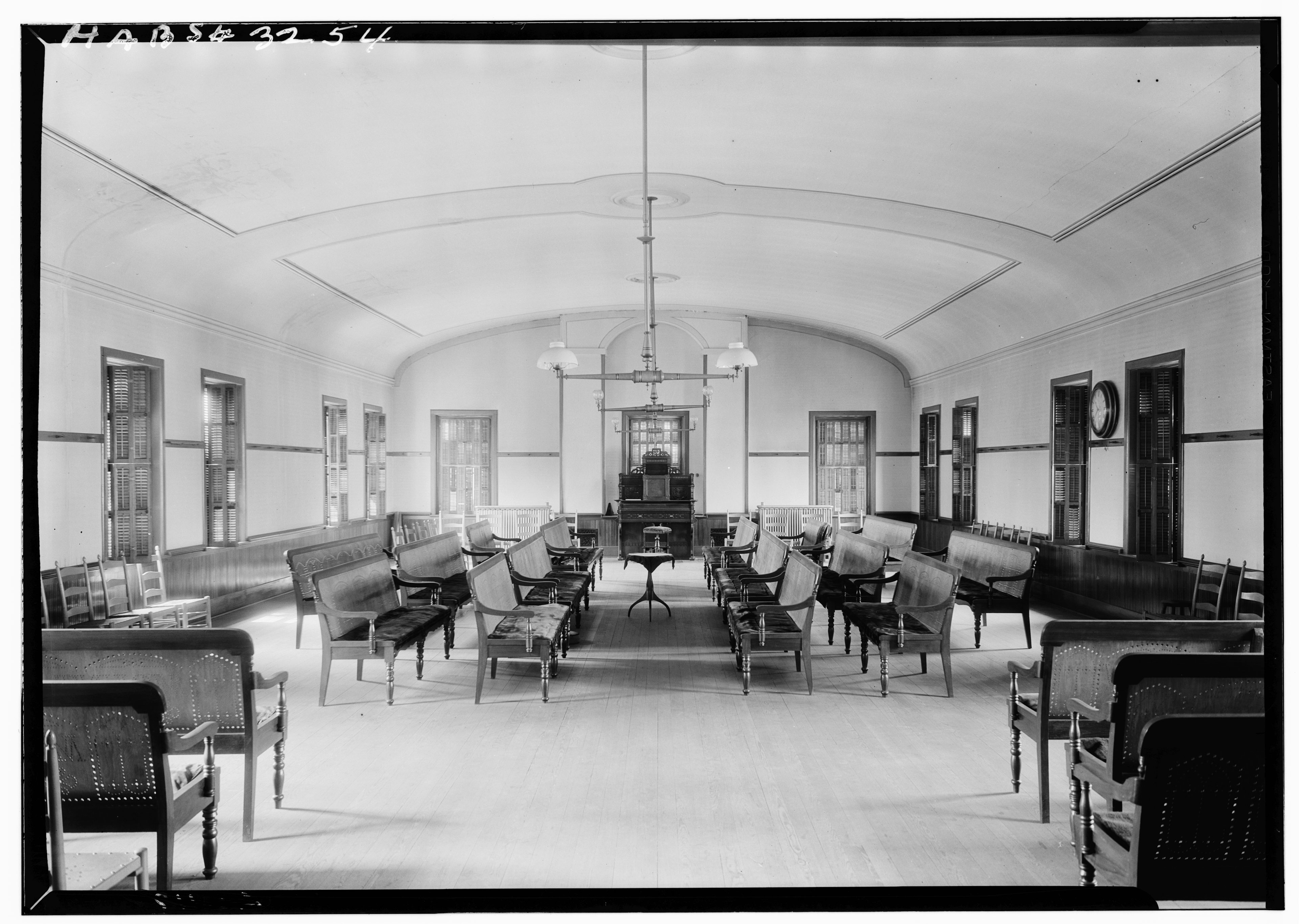Second floor of the Shaker Meeting House at Mount Lebanon, NY, after 1933, Historic American Building Survey